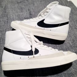 Nike Blazer 77 Vintage Mid White Black CZ1055-100 Women's Leather Sneaker