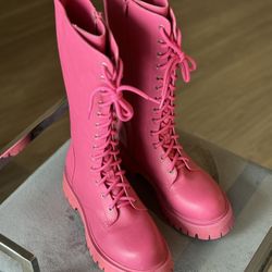 Pink Long Boots Size 10