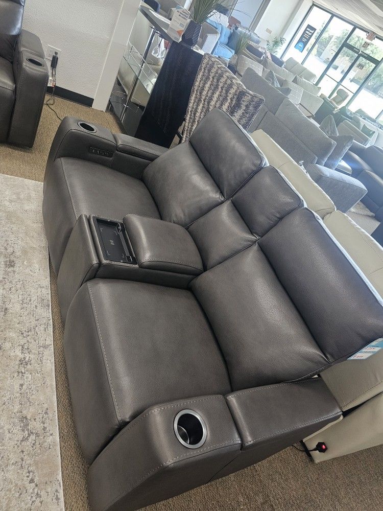 Leather Sofa Greymel