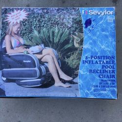 3 Position Inflatable Pool Or Land Recliner New In Box .