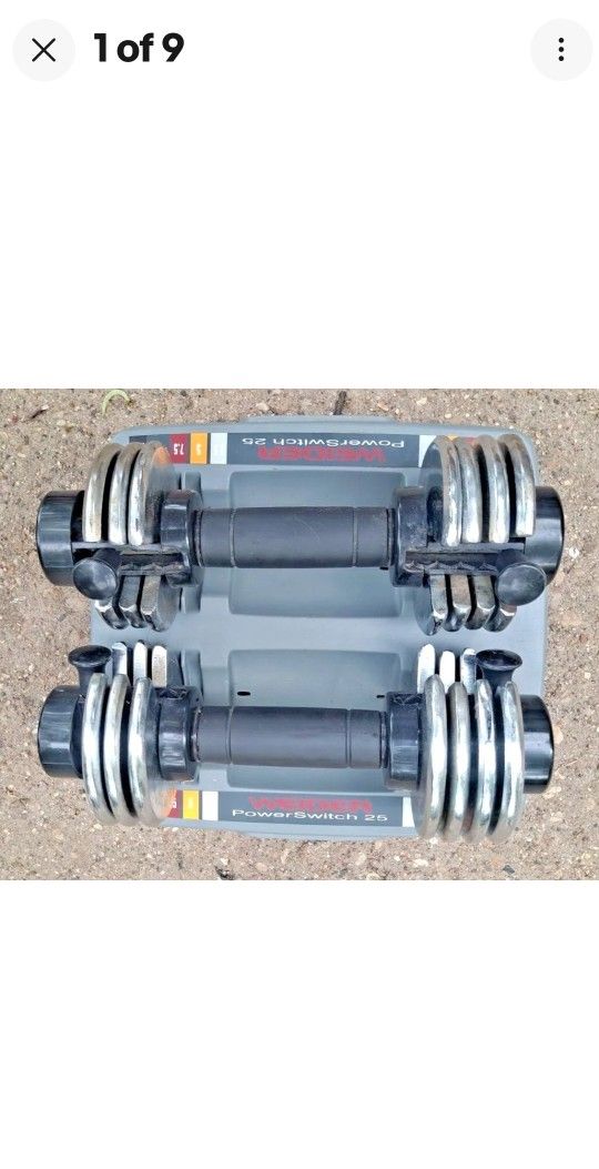 Weider Power Switch 25 Adjustable Weights