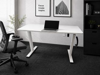 Threshold Loring Adjustable Height Standing Desk White New In Box