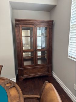 Beautiful Large Solid Wood Curio/Display Cabinet