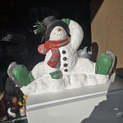 Skating Snowman Christmas Decor
