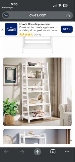 White Ladder Bookshelf 5-Tier