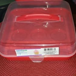 New Surefresh Red Cupcake Travel Handke Carrier Keeper Holder