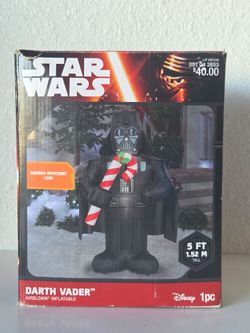 Gemmy Star Wars Darth Vader Airblown Inflatable Christmas Candy Cane 5ft 2016