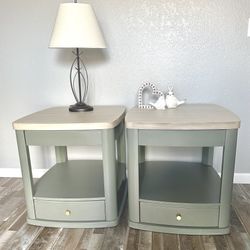 Pair Of Green End Tables