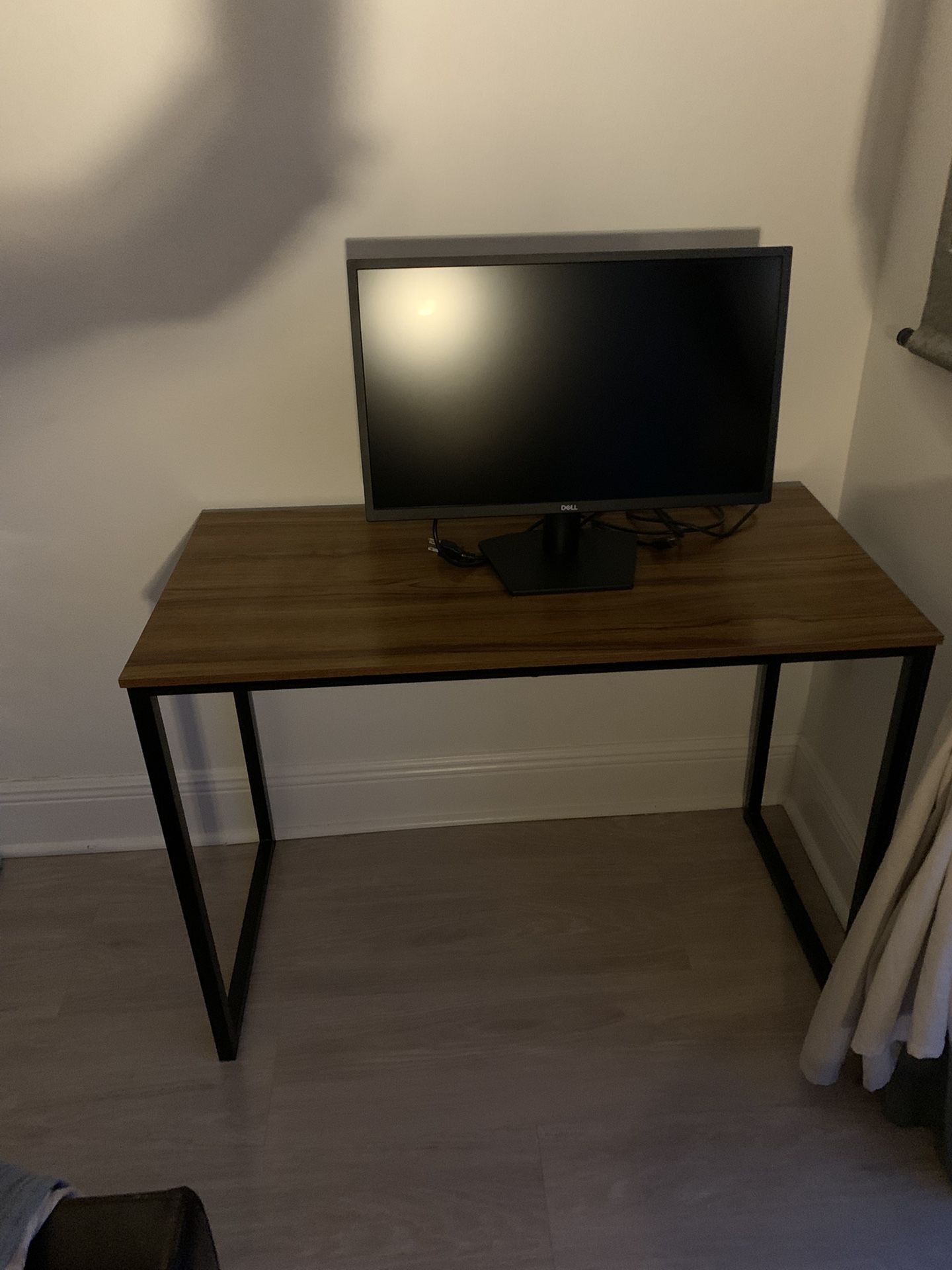 Desk With Computer Monitor