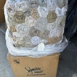 New In Box Ashley Furniture Pouf Ottoman Footstool 