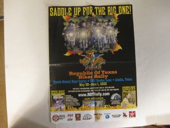 Republic Of Texas Biker Rally May 30 - June 1, 2003 Austin Texas Poster