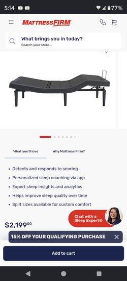 Twin size adjustable bed.