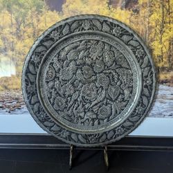 Antique VTG Persian Copper Bird Hanging Tray