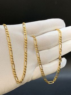 22" GOLD FIGARO CHAIN #36037