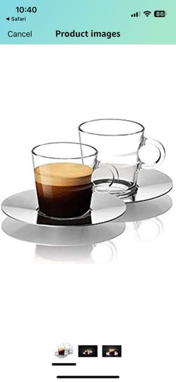 Nespresso Espresso Cups & Saucers-New