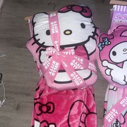 Hello Kitty Blanket & Pillow