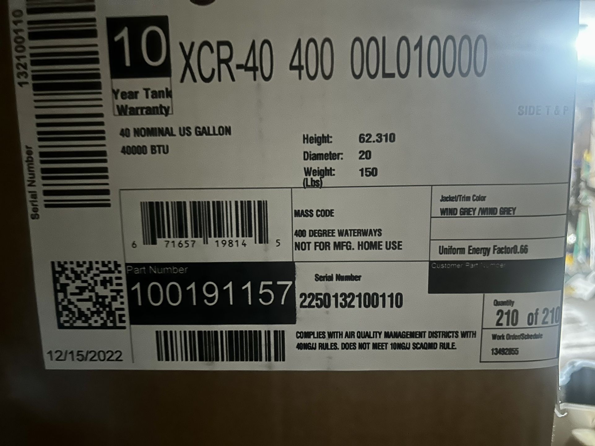 AO Smith Hot Water Heater 40 Gallon, 40000 BTU for Sale in Queens, NY -  OfferUp