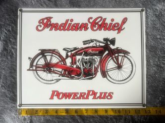 Indian Chief Vintage Motorcycle Sign