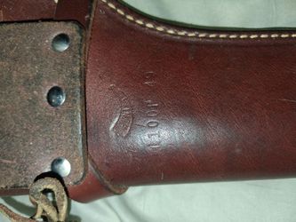 Handtoooled leather holster