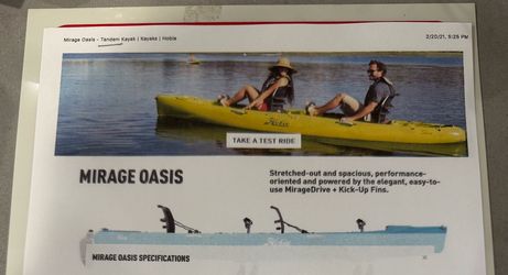 Hobi Mirage Oasis Kayak