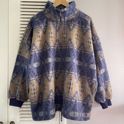 Vintage 90’s Energie Bi Currants 1/4 Zip Pullover Sweater T-shirt