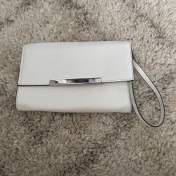 white clutch purse