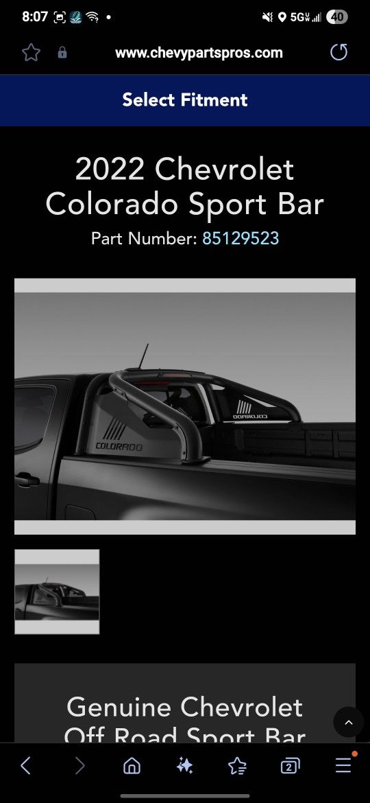 Chevy Colorado Sport Bar