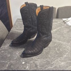 Bo Riddle Custom Made Sueded Alligator Boots Size 10.5d