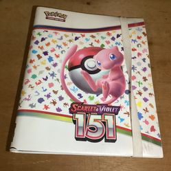 2023 151 Pokémon Scarlet and Violet Mew Cover Trading Card Binder Only NO Cards