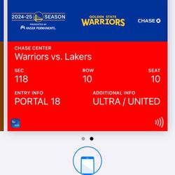 Golden State Warriors vs. Los Angeles Lakers 