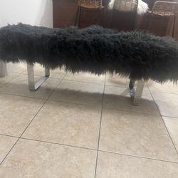 Furry Bedroom Bench 