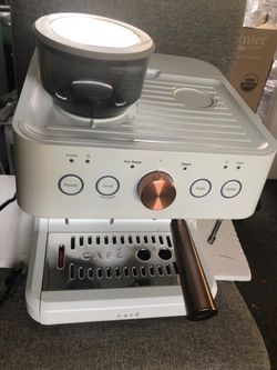 Café - Bellissimo Semi-Automatic Espresso Machine with 15 bars of pressure, Milk Frother, and Built-In Wi-Fi - Matte White