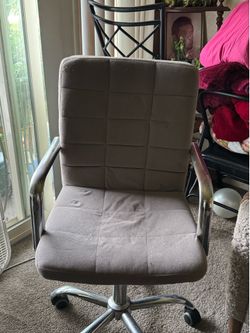 clean light grey spinning chair