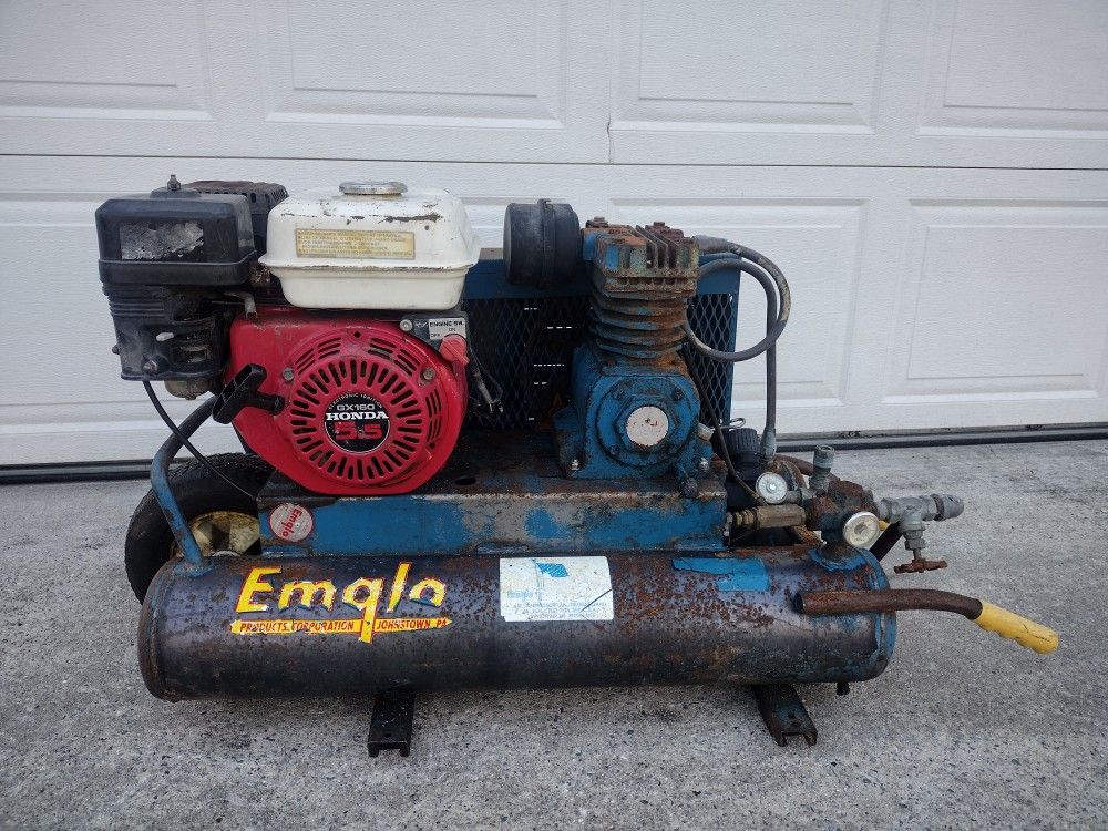 EMGLO PORTABLE GAS AIR COMPRESSOR.. POWERED BY HONDA