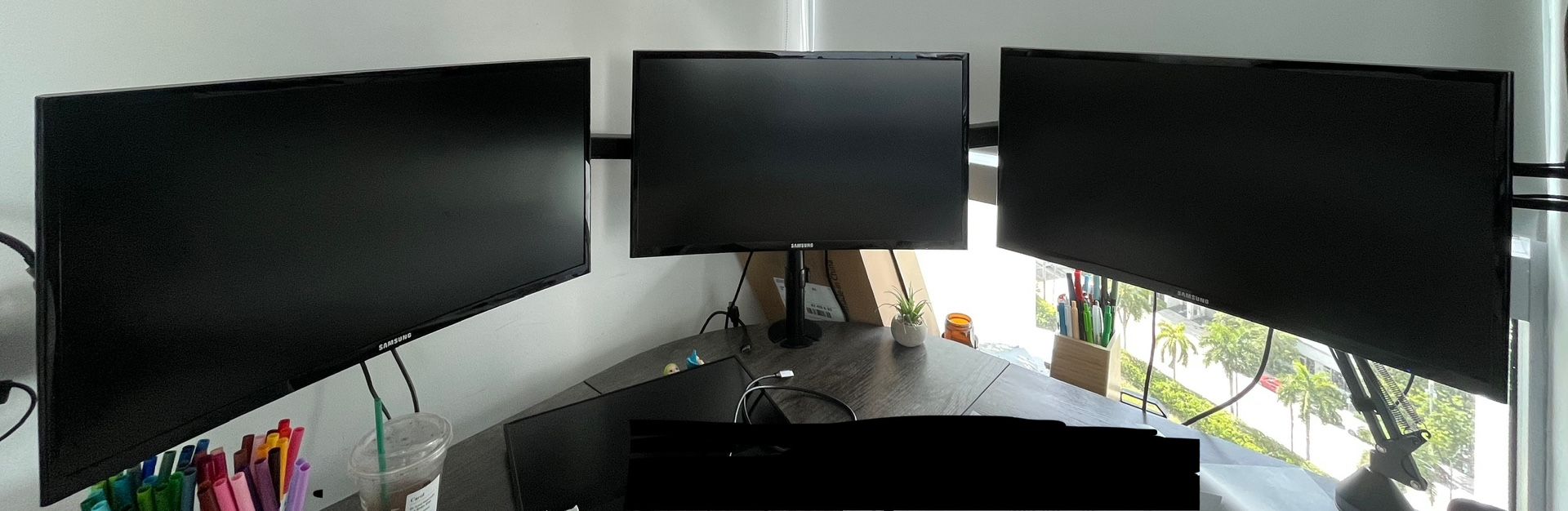 24-inch SAMSUNG LED FHD 1080p Monitors (x3)