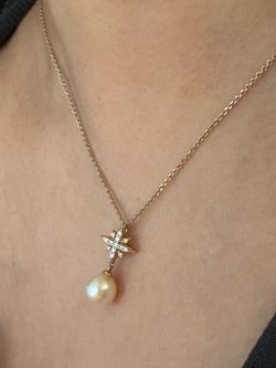 Freshwater Pearl Pendant with Star (14k, https://offerup.com/redirect/?o=OS5tbQ== stone)