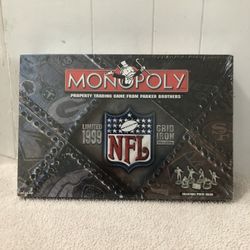 Monopoly Parker Brothers 1999 Limited Edition NFL Grid Iron Edition Sealed Box New 