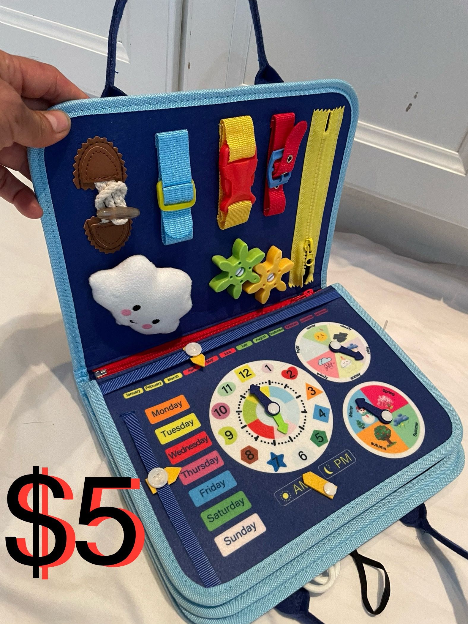 $5 educational Montessori skill development Toy /Soft book