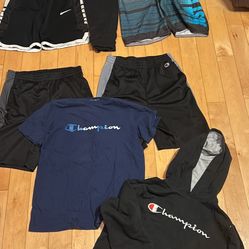 Lot of Boys Clothing  Champion and Nike  Boys Activewear Bundle size Large X Large   (7 pieces) 
