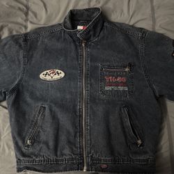  Vintage Tommy Hilfiger Motorcycle Denim Jacket