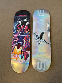 Primitive Marvel Skateboard Decks Lemos Galactus & Silvas Silver Surfer Moebius Decks