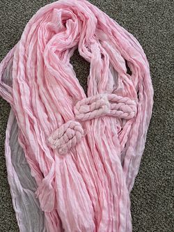 Pink cheese cloth table runner