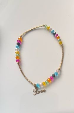 Rainbow gem gold plated bracelet