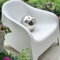 Garden Gazing Ball Steel 10 inch