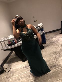 Fivana Emerald Green Prom Dress