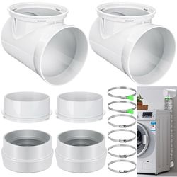 90 Degree Dryer Vent Elbow(2 Pcs),Dryer Vent Duct Connector Kit