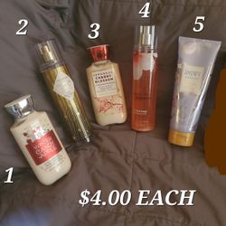 Bath And Body Works Perfumes And Lotions $4.00 EACH