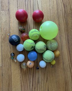 • Idle clearance: A large collection of over 20 types of balls: tennis/rugby/ping pong/bouncy balls. One-stop package and take away. • Pet/Parental: E