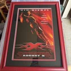🎬 Vin Diesel “xXx” Framed Movie Poster – 18x24