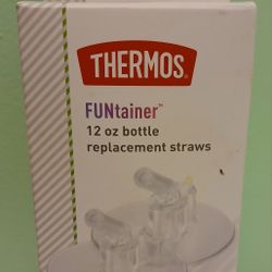 Thermos Funtainer 12 Oz Bottle Replacement Straws. Fits Models F410 And F401